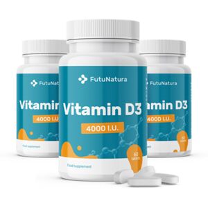 FutuNatura 3x Vitamina D3, 4000 IU, totale 180 compresse