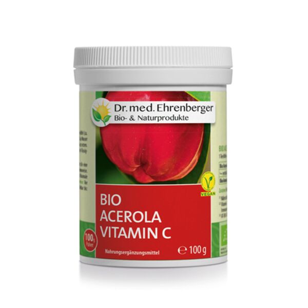 dr. ehrenberger acerola in polvere bio - vitamina c naturale, 100 g