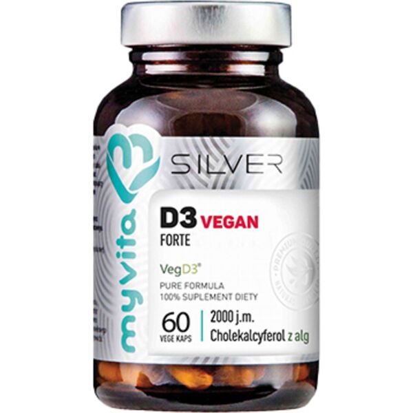 myvita vitamina d3 forte vegana, 2000 u.i., 60 capsule