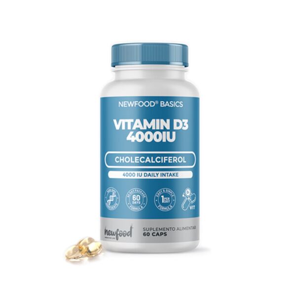 newfood vitamina d3, 4000 i.u., 60 capsule morbide