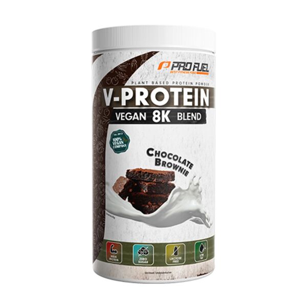 profuel v-protein 8k proteine vegane – brownie al cioccolato, 750 g