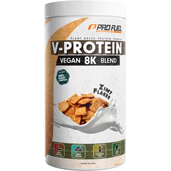 profuel v-protein 8k proteine vegane – cereali alla cannella, 750 g