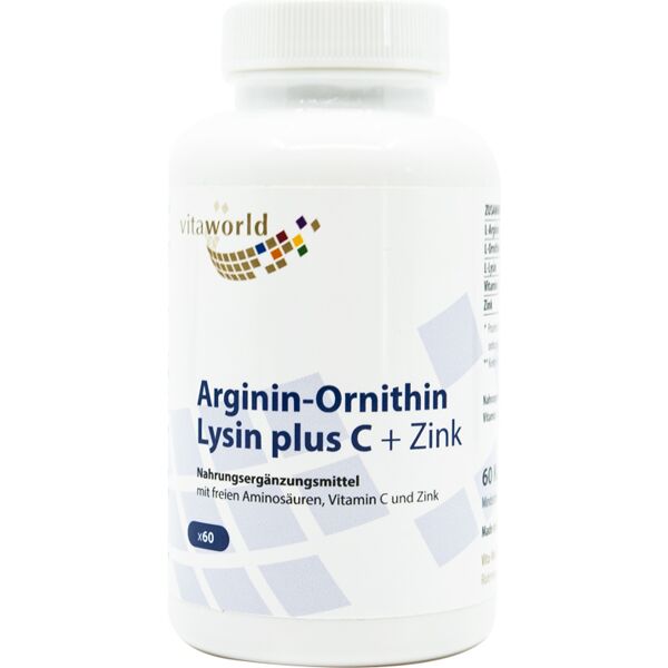 vita world l-arginina + l-ornitina + l-lisina, 60 capsule