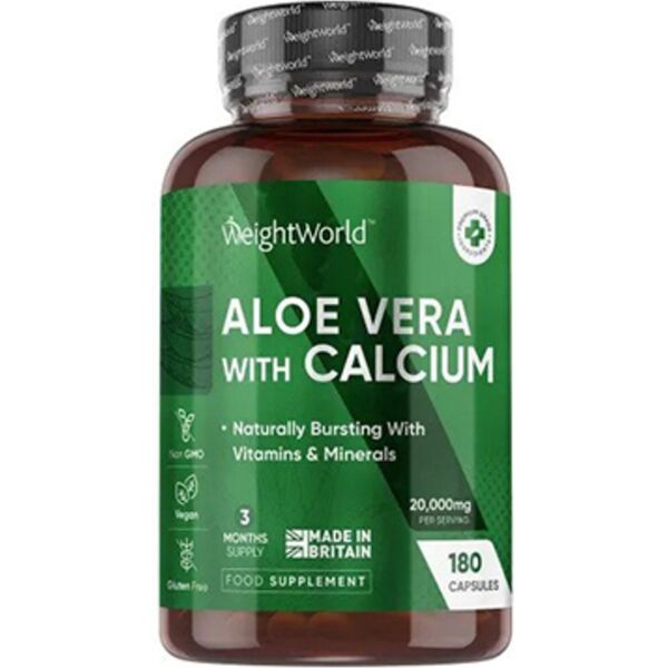 weightworld aloe vera + calcio, 180 capsule