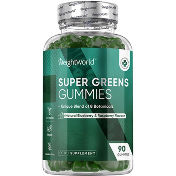 weightworld super greens – gommose vegane, 90 caramelle gommose