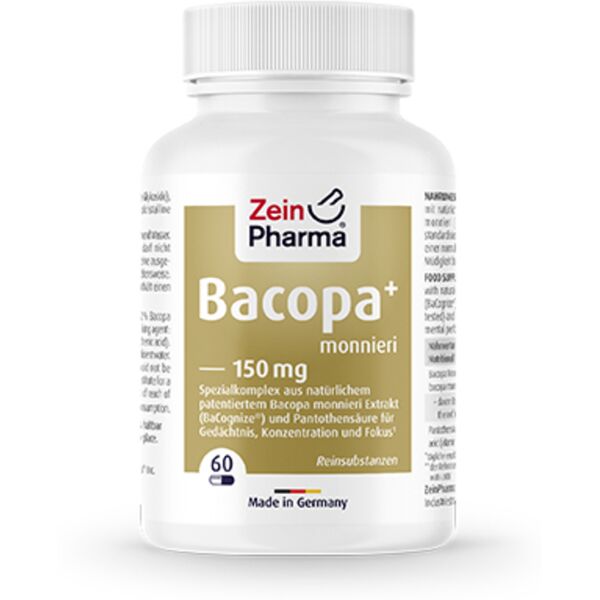 zein pharma brahmi (bacopa monnieri) 150 mg, 60 capsule