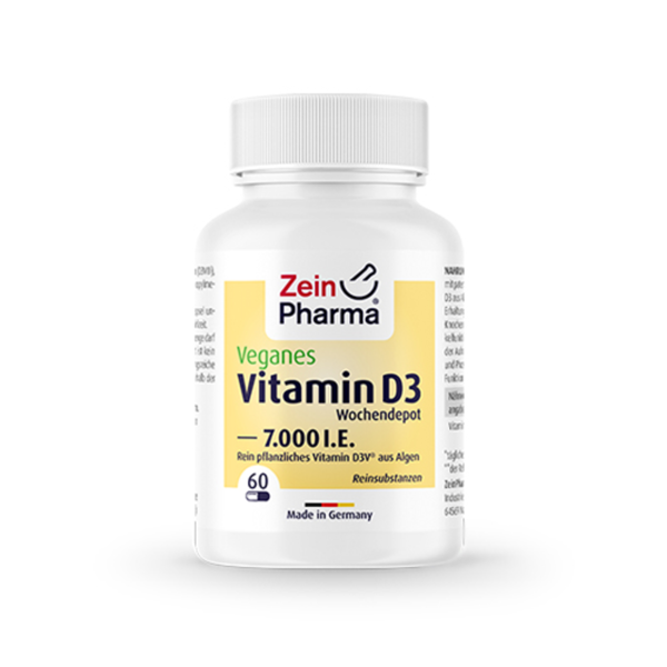 zein pharma vitamina d3 vegana, 7000 u.i., 60 capsule