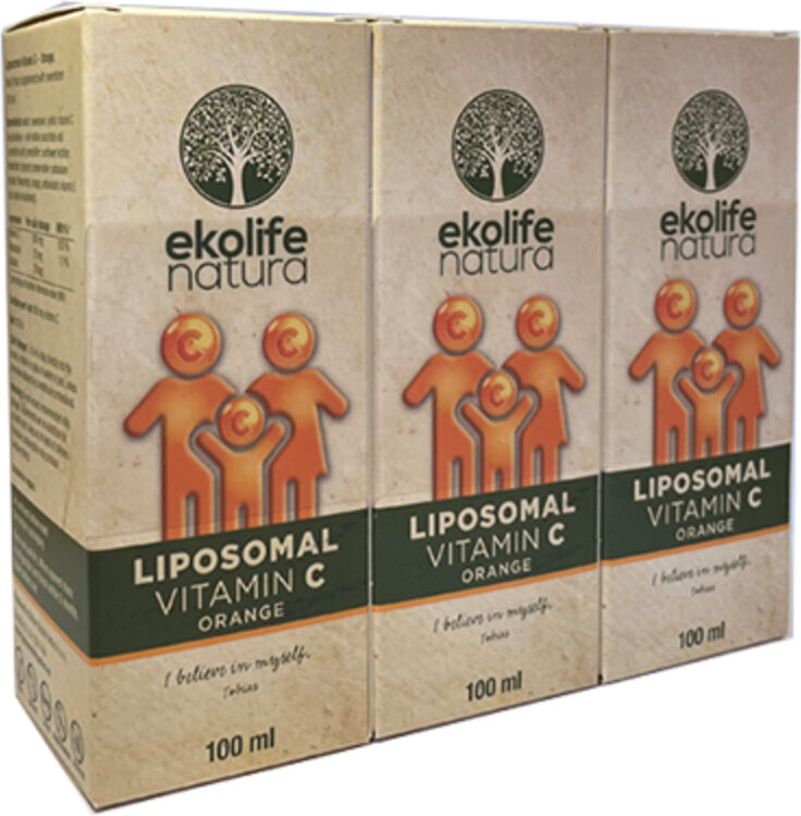 ekolife natura vitamina c - liposomiale, 3 x 100 ml