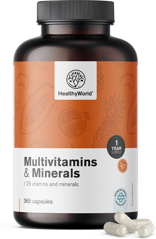 healthyworld® multivitamine e minerali, 365 capsule