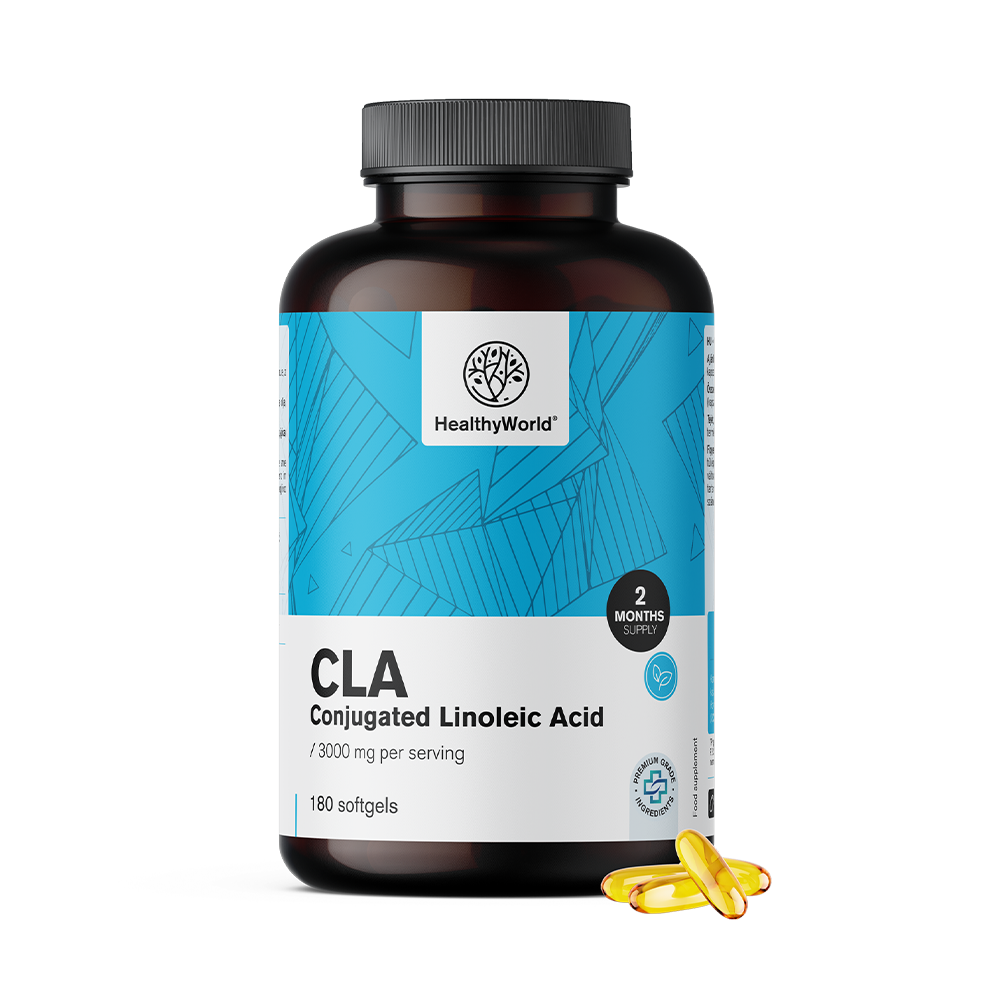 healthyworld® cla 3000 mg – acido linoleico coniugato, 180 capsule molli