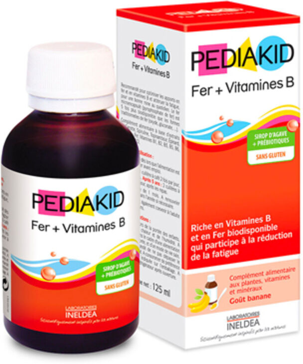 pediakid ferro + vitamine del gruppo b, sciroppo per bambini, 125 ml