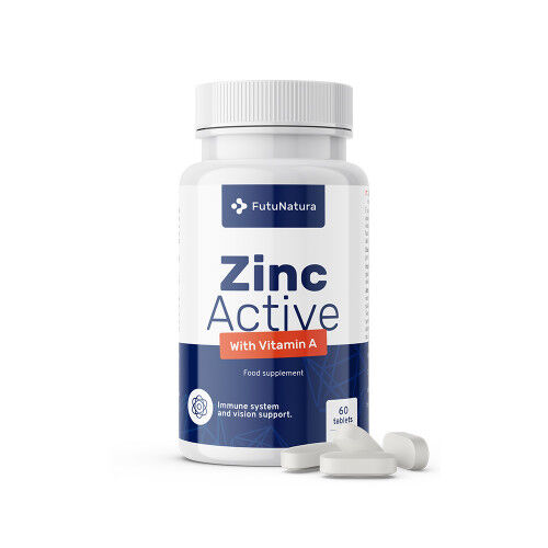 FutuNatura Zinco Active + vitamina A, sistema immunitario e vista, 60 compresse