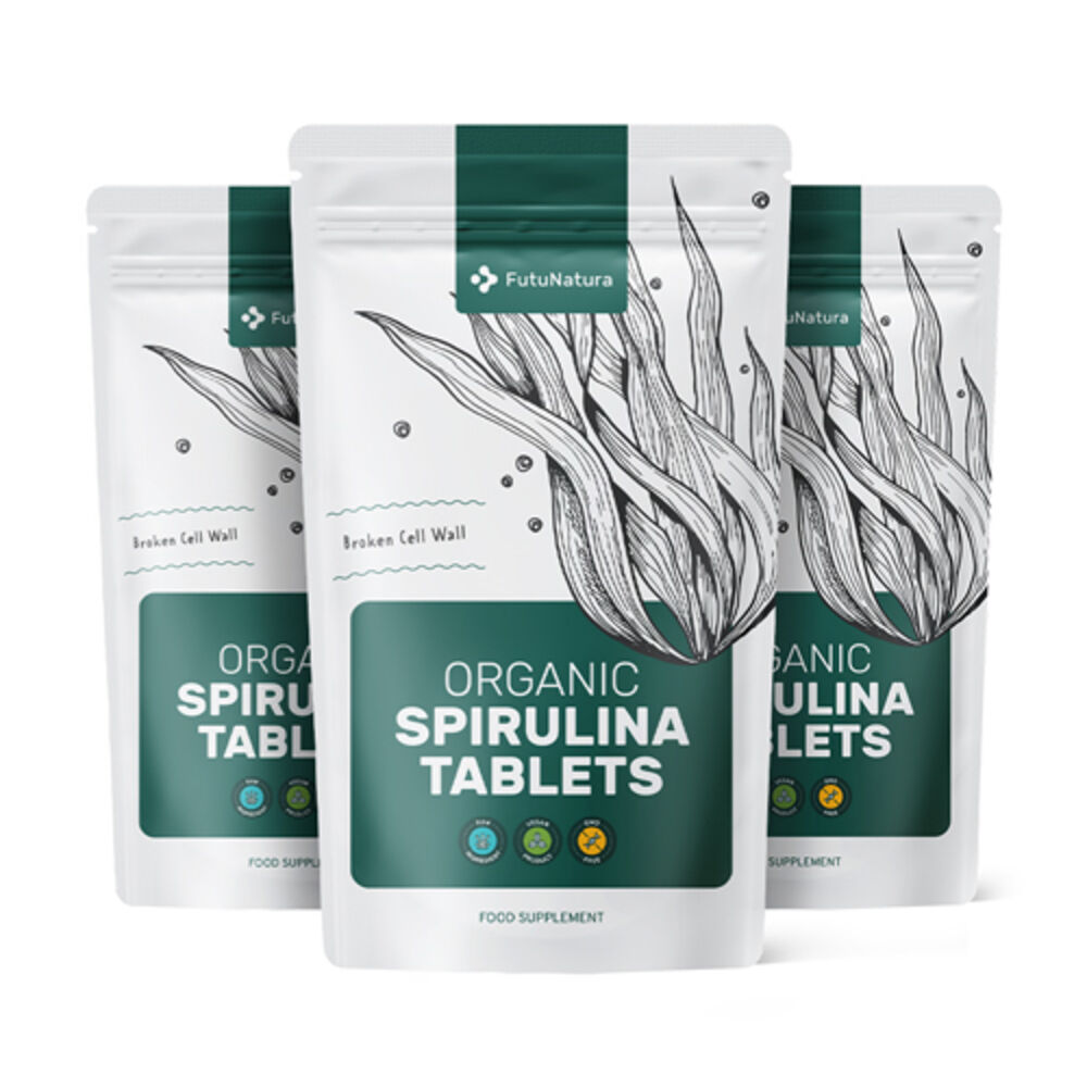 FutuNatura 3x BIO Spirulina 400 mg, totale 1125 compresse