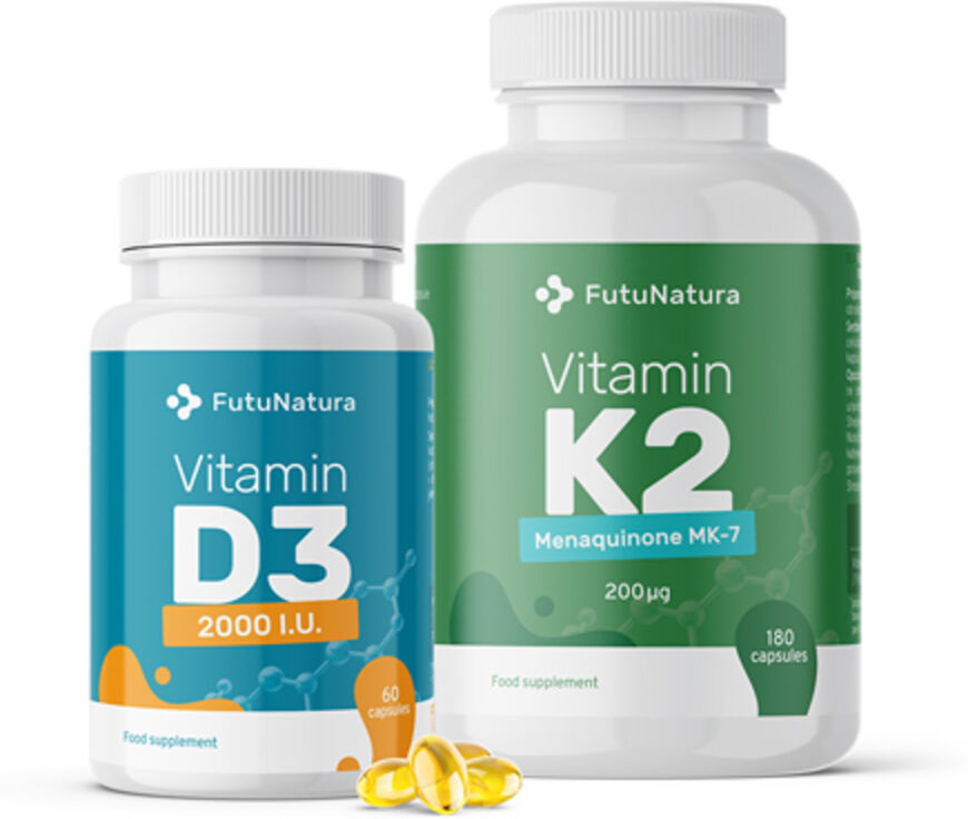 FutuNatura Vitamina K2 + D3, kit