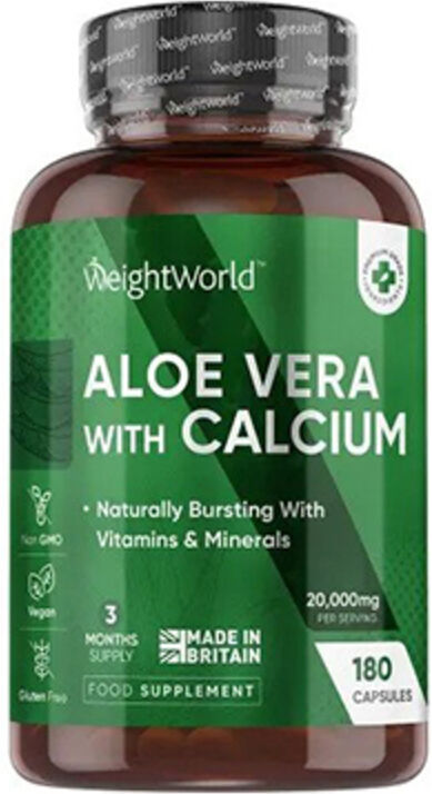 WeightWorld Aloe vera + calcio, 180 capsule