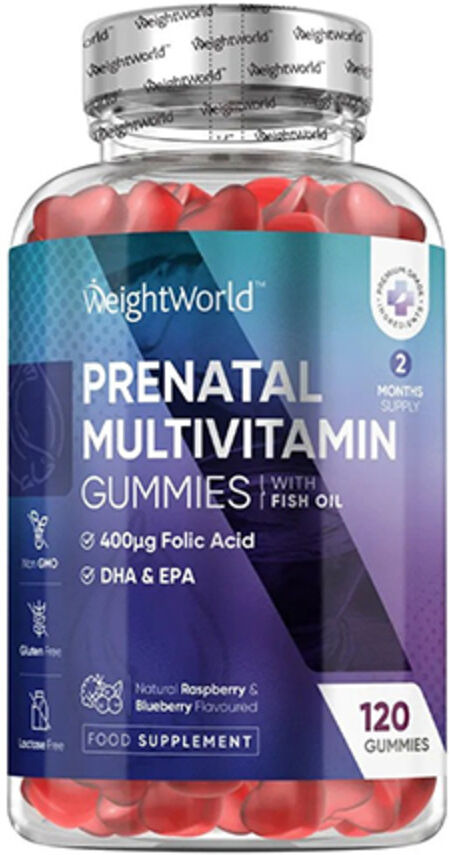 WeightWorld Gommose multivitaminiche prenatali, 120 caramelle gommose