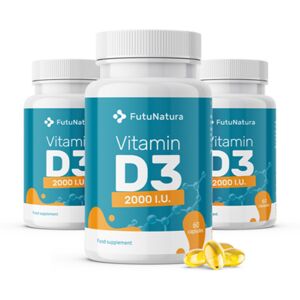 FutuNatura Vitamina D3 - Supporto immunitario - 180 capsule FutuNatura Vitamina D3 - Supporto immunitario - 180 capsule