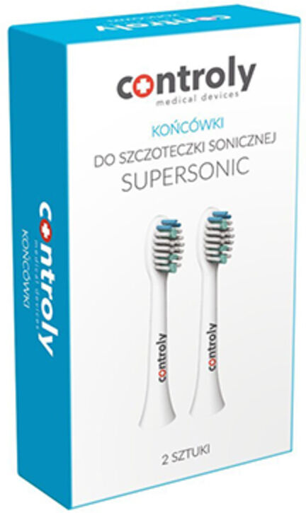 hydrex diagnostics testine di ricambio per lo spazzolino da denti elettrico supersonic - bianco, 2 pezzi