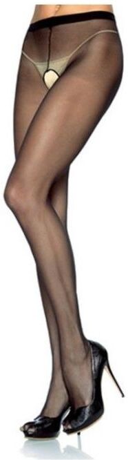 LEG AVENUE Collant crotchless plus size