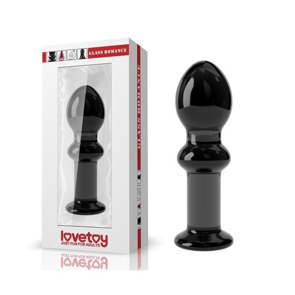 lovetoy plug anale black glass