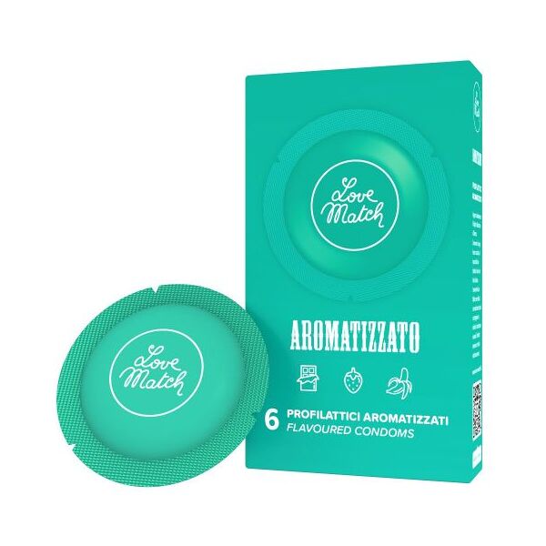 profilattici love match aromatizzato misto 6 pezzi