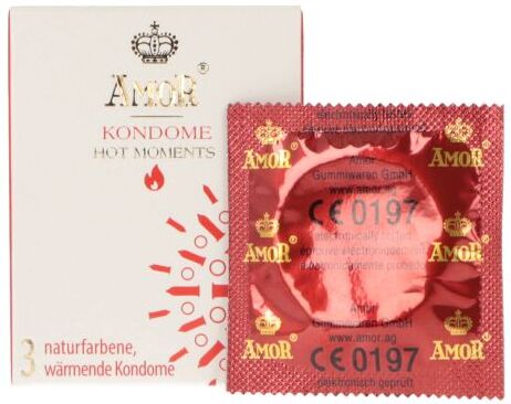 AMOR CONDOMS Profilattici Hot Moments 3 pz