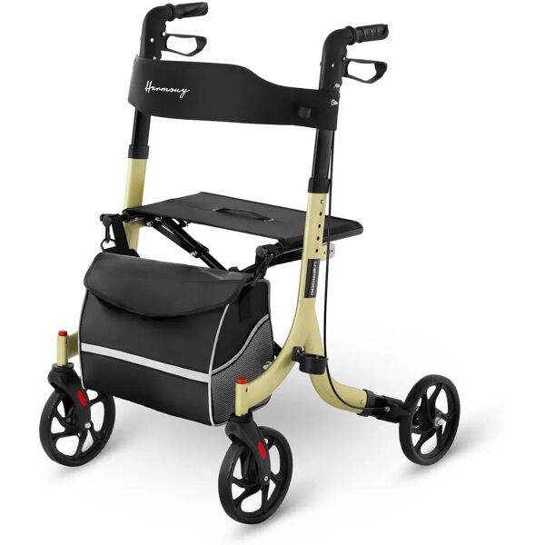 uniprodo deambulatore rollator harmony - champagne - 136 kg uni_roll_04 f