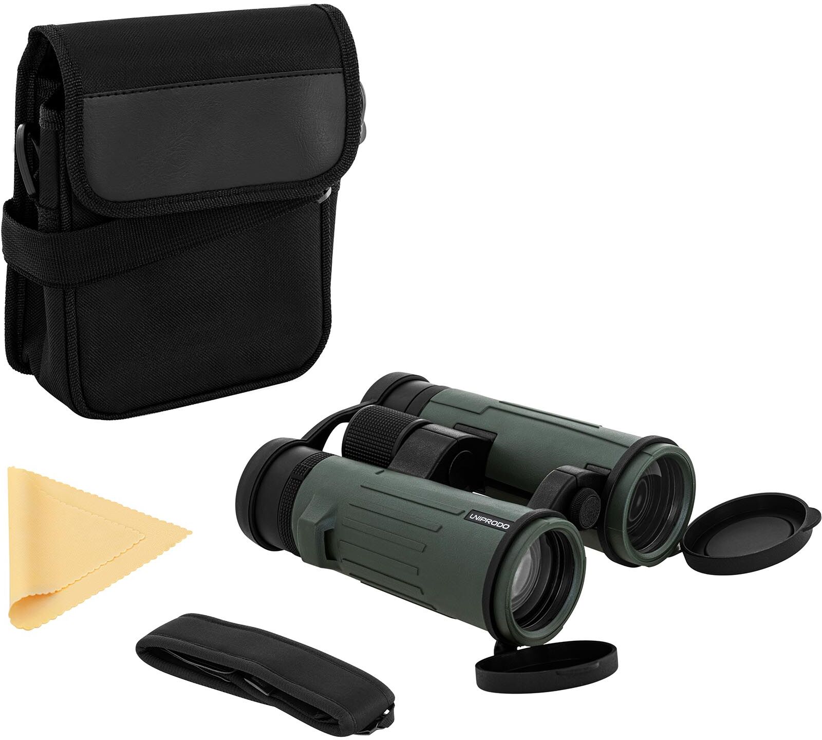 Uniprodo Binocolo professionale - 10x42 - 7° - 106 m/1.000 m - BAK-4 - Rivestimento a specchio argento e di fase UNI_BINOCULAR_06