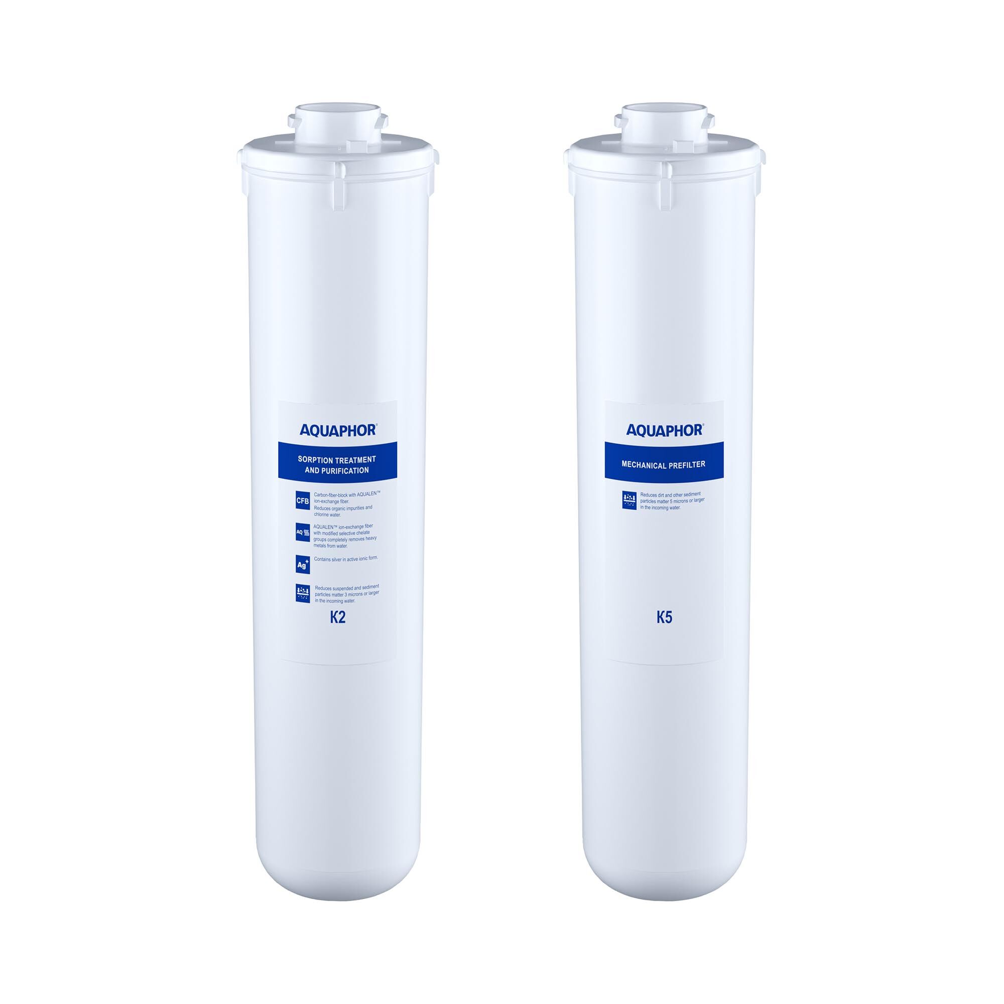 Aquaphor - Filtri acqua osmosi inversa - Set di ricambio K2 + K5 RO-101S SMALL SERVICE