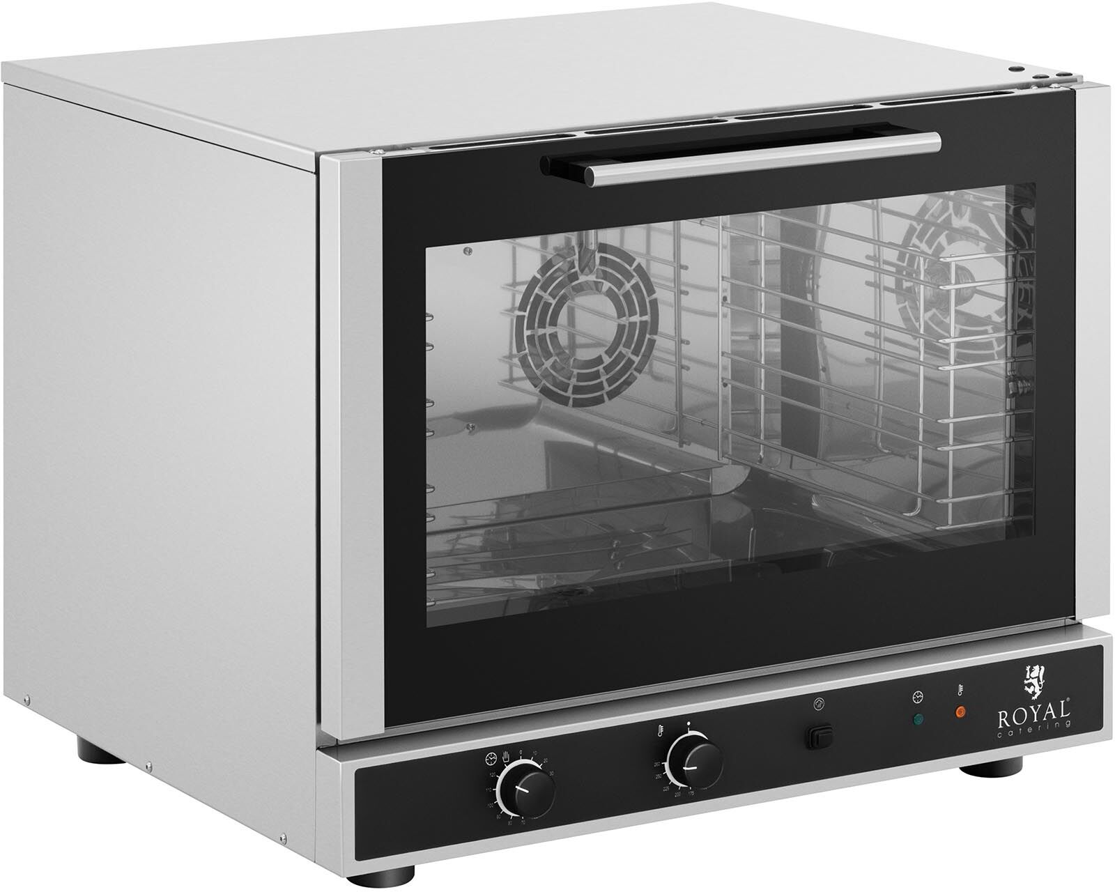 Royal Catering Forno a convezione - 3.400 W - Funzione vapore - Con 4 grate (GN 1/1) RC-411M