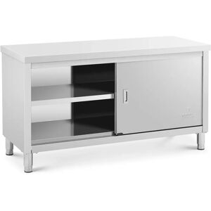 Royal Catering Tavolo armadiato inox - 150 x 60 x 85 cm - Capacità di carico: 600 kg RCSSCB-150X60-E