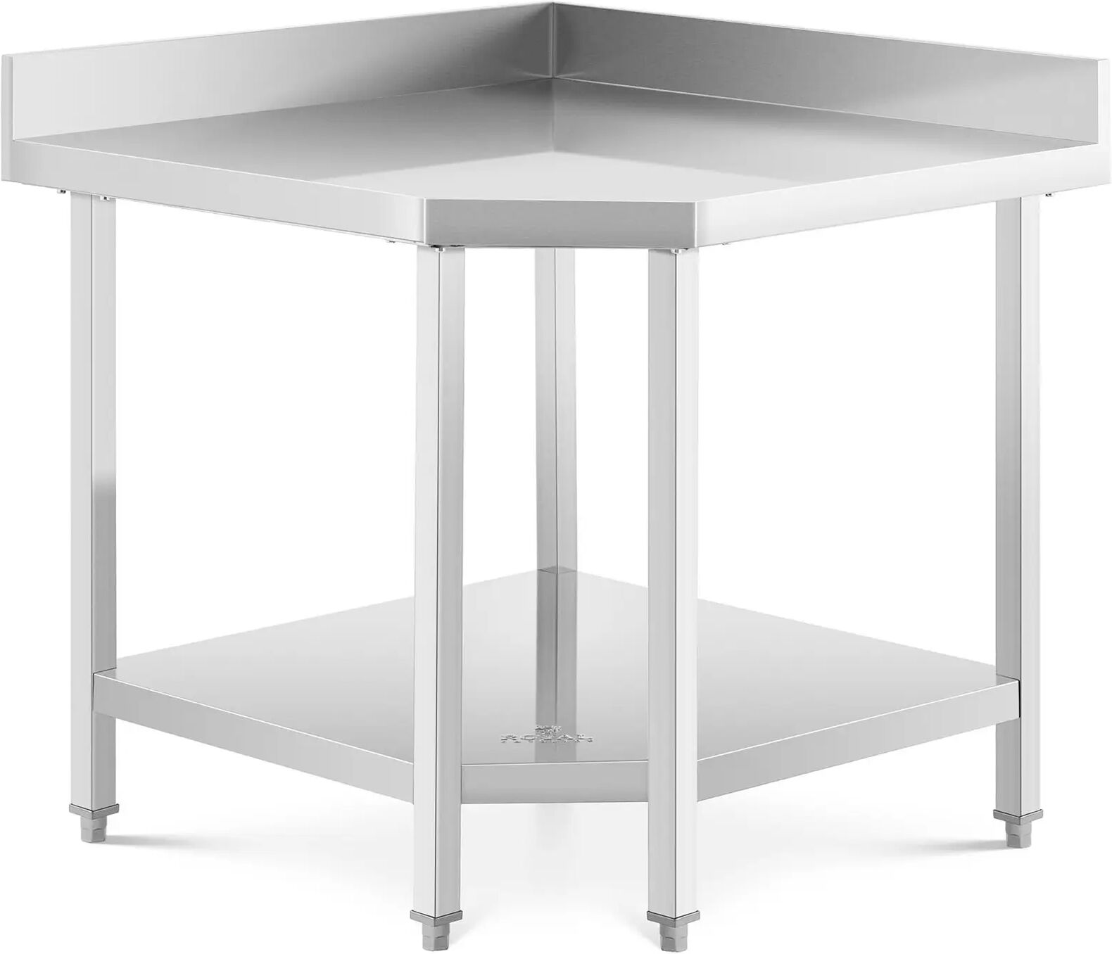 royal catering tavolo acciaio inox angolare - 90 x 70 cm - capacità di carico: 300 kg rccwt-90x70-s