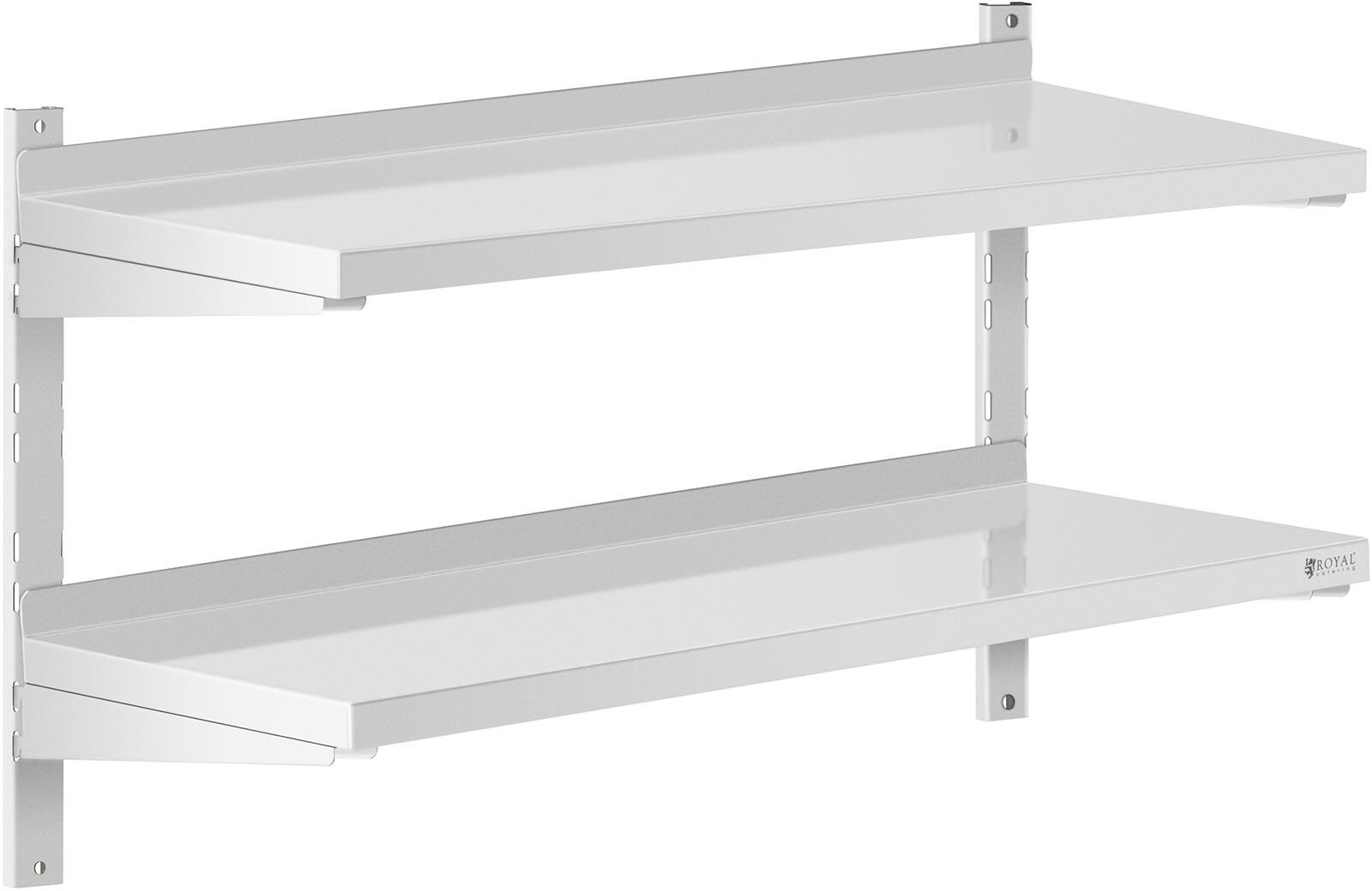 Royal Catering Mensola in acciaio inox - 2 ripiani - 40 x 100 cm RCWR-1000.4 Royal Catering Mensola in acciaio inox - 2 ripiani - 40 x 100 cm RCWR-1000.4