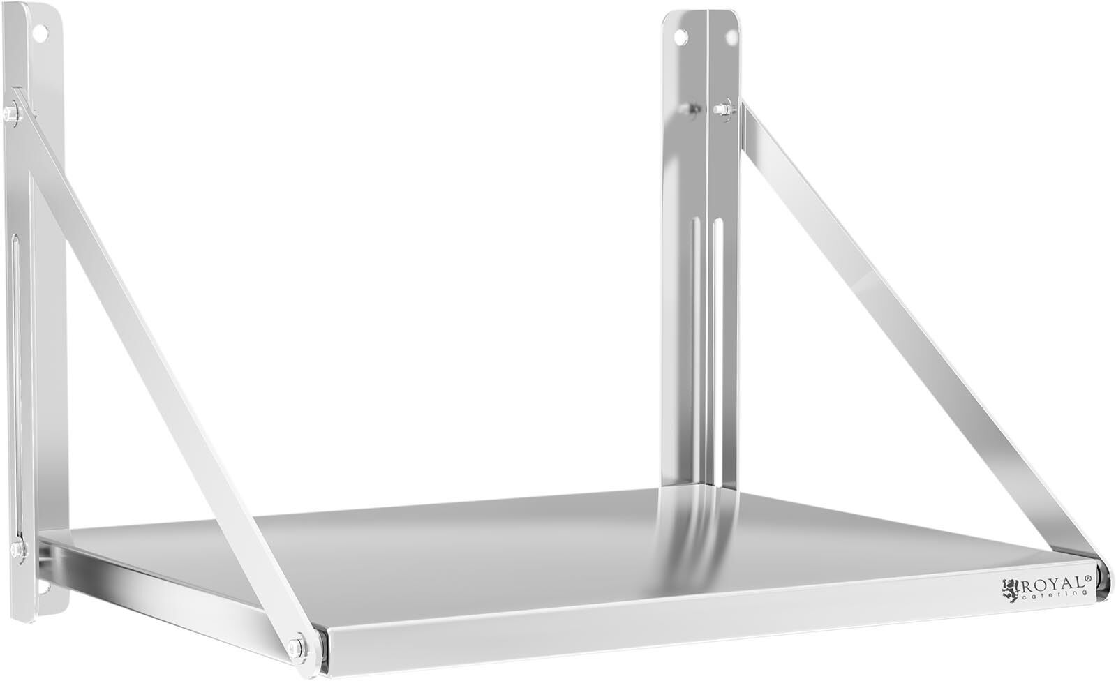 Royal Catering Mensola pieghevole a muro in acciaio inox - 60 x 45 cm - 40 kg RC-BFWS6045 Royal Catering Mensola pieghevole a muro in acciaio inox - 60 x 45 cm - 40 kg RC-BFWS6045