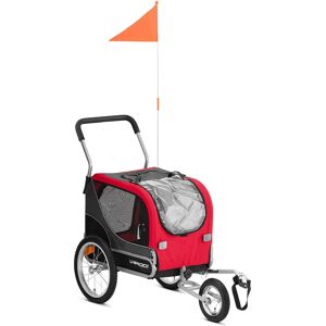 Uniprodo Rimorchio bici per cani - 20 kg - Catarifrangenti - Telone UNI_TRAILER_18