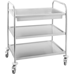 Royal Catering Carrello inox - 2 Mensole - portaposate RCGW 1