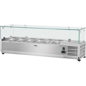 Royal Catering Vetrina refrigerata - 150 x 39 cm - Copertura in vetro RCKV-150/39-G5