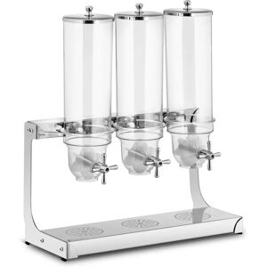 Royal Catering Dispenser per cereali- 3 x 3,5 l - 3 contenitori RCCS-3.5LSS3