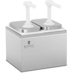 Royal Catering Dispenser per salse - 2 pompe - 2 x 2 L RCDI-4L