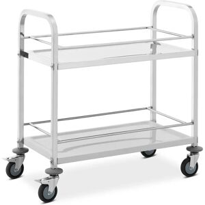 royal catering carrello di servizio - 2 ripiani - 70 x 38 x 3 cm - 72 kg -  rcsw-108