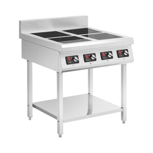 royal catering fry top a induzione con base - 4 x 20 cm - 10 livelli - timer -  rcik-3500ic4.4