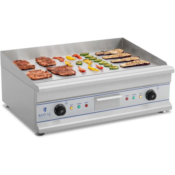 royal catering fry top liscio elettrico - 75 cm - liscio - 2 x 3.2 kw rcg 75