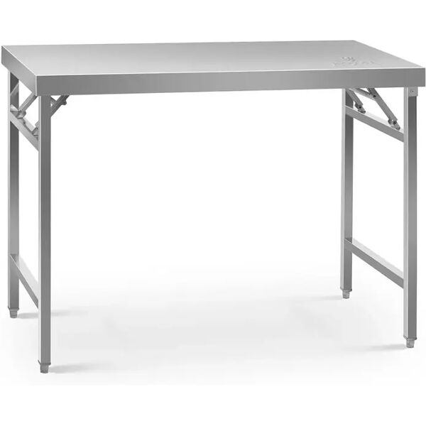 royal catering tavolo acciaio pieghevole - 60 x 120 cm - 210 kg di carico rcat-120/60ke