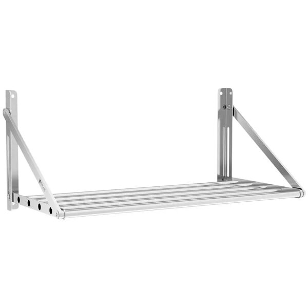 royal catering mensola pieghevole a muro in acciaio inox - design a barre - 80 x 45 cm - 40 kg rc-tfwh8045