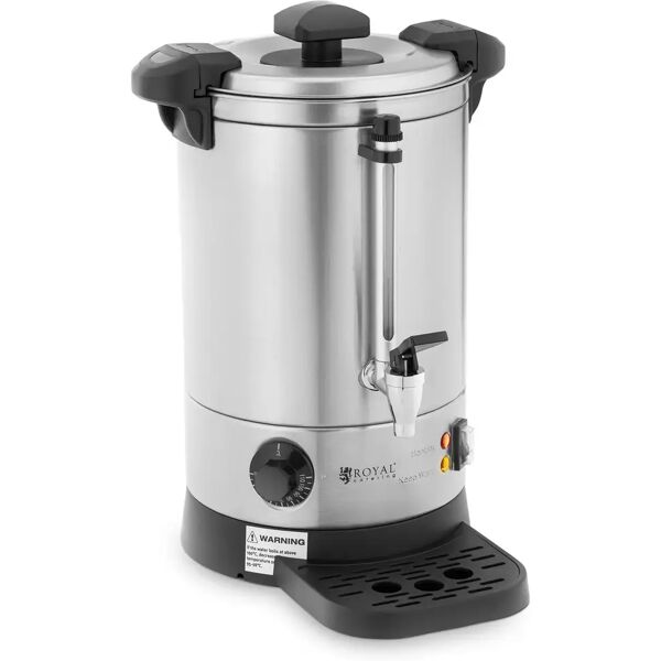 royal catering bollitore professionale - 6,1 litri - 1500 w - con vaschetta di raccolta rc-wbdw6