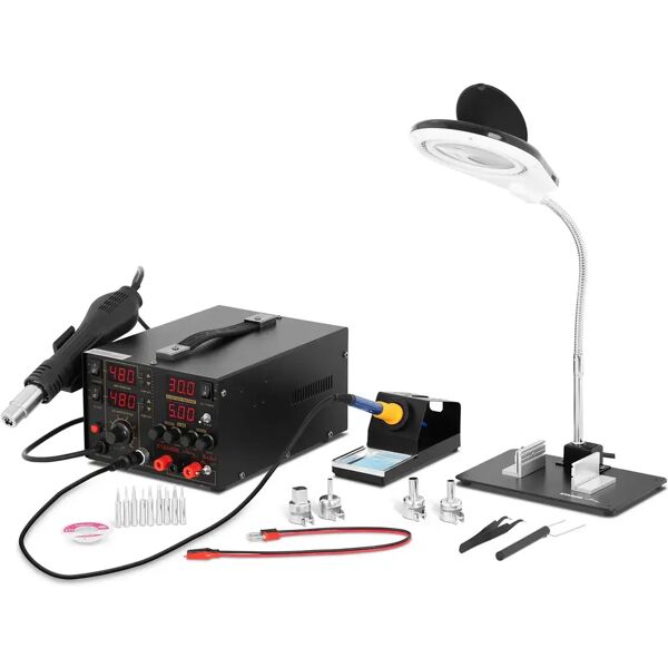 stamos soldering set stazione saldante con alimentatore integrato + accessori s-ls-1