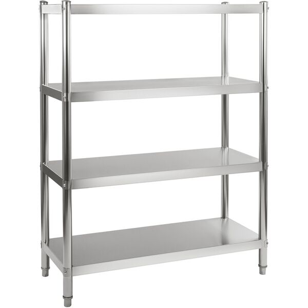 royal catering scaffalatura in acciaio inox - 120 cm rcer-120