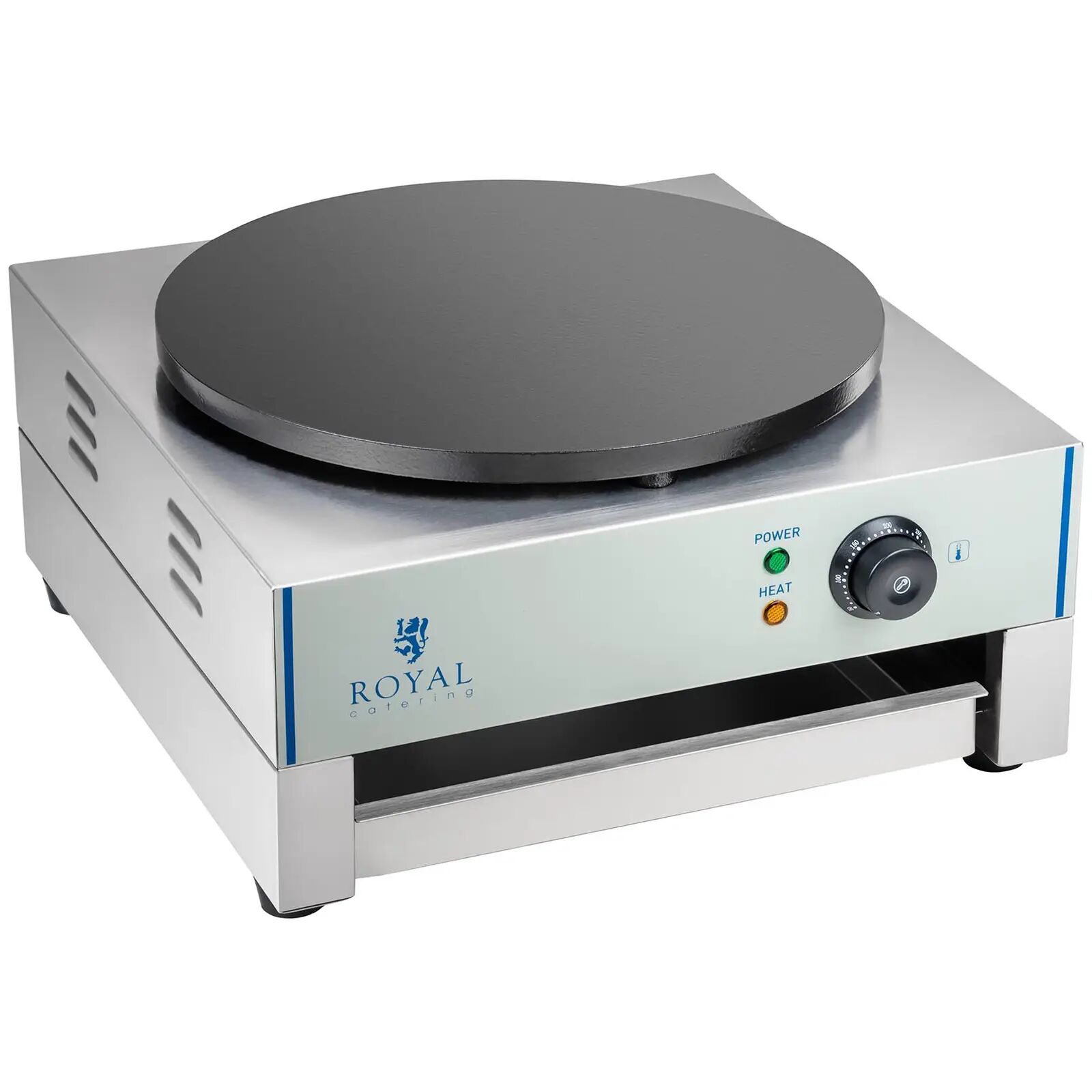 royal catering crepiera professionale - 40 cm - 1 x 3000 watt - 2.0 rcec-3000-e