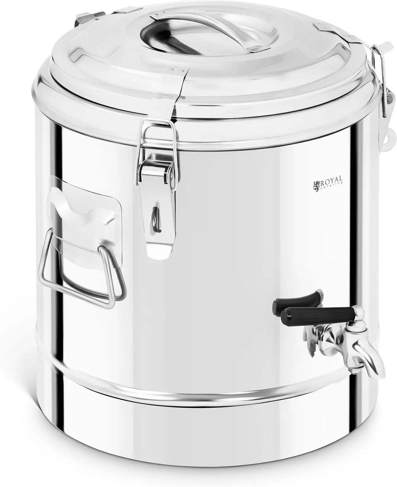 royal catering contenitore termico in acciaio inox - 12 l - con rubinetto di scarico rctp-12et