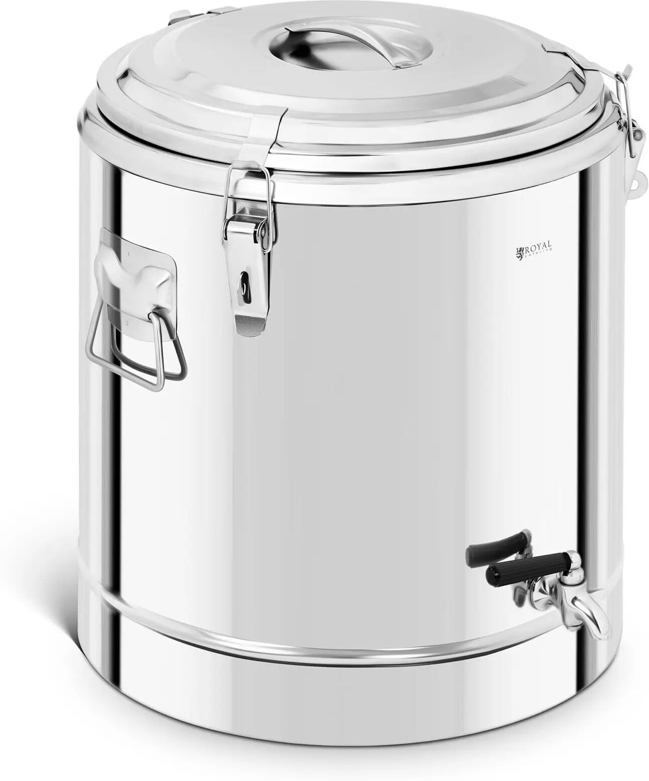 royal catering contenitore termico in acciaio inox - 30 l - con rubinetto di scarico rctp-40et